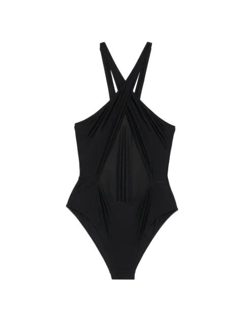 ruched halterneck swimsuit by NO.21