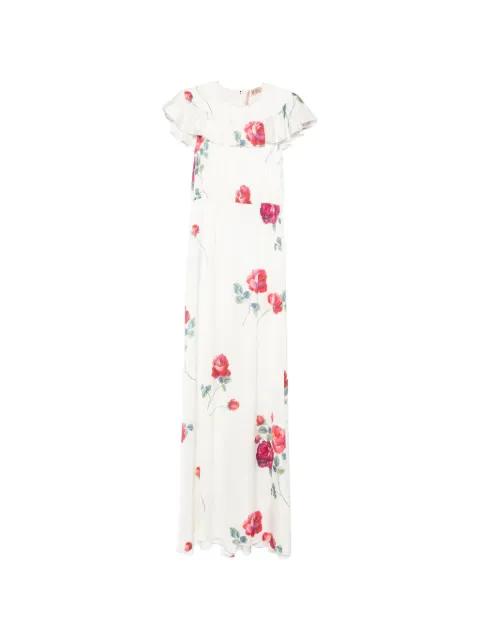ruffled-detail floral maxi dress by NO.21