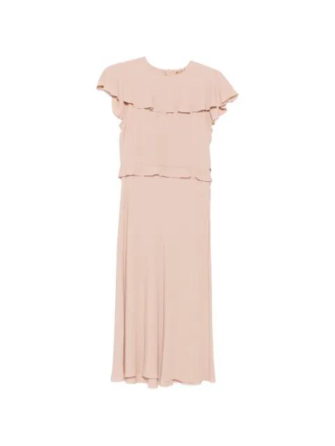 ruffled-trim sleeveless midi dress by NO.21