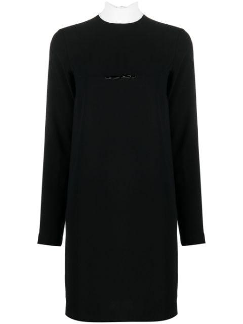 scarf-detail two-tone minidress by NO.21