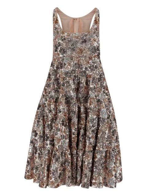 sequinned midi dress by NO.21 sequinned midi dress by NO.21