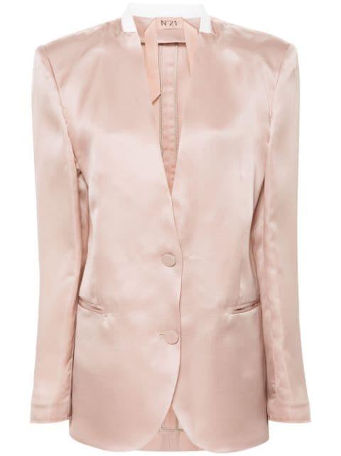 single-breasted silk blazer by NO.21