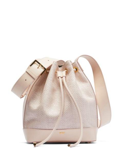 woven raffia bucket bag by NO.21