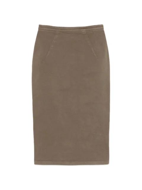 zip-fastening midi skirt by NO.21