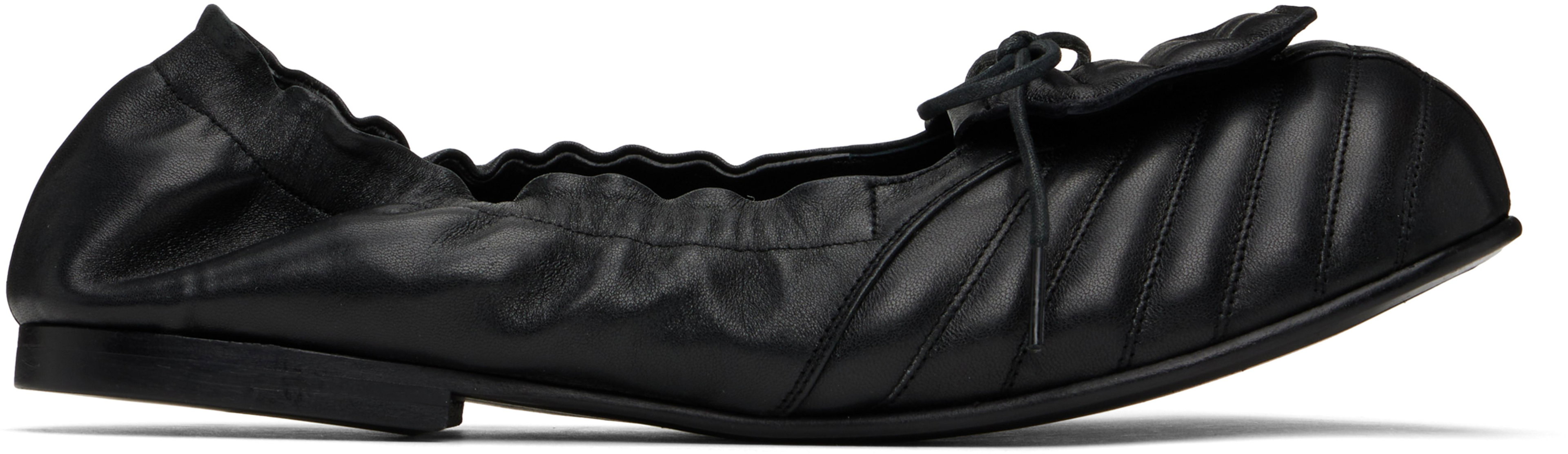 Black Big Foot Football Flat Loafers by NO IDEA