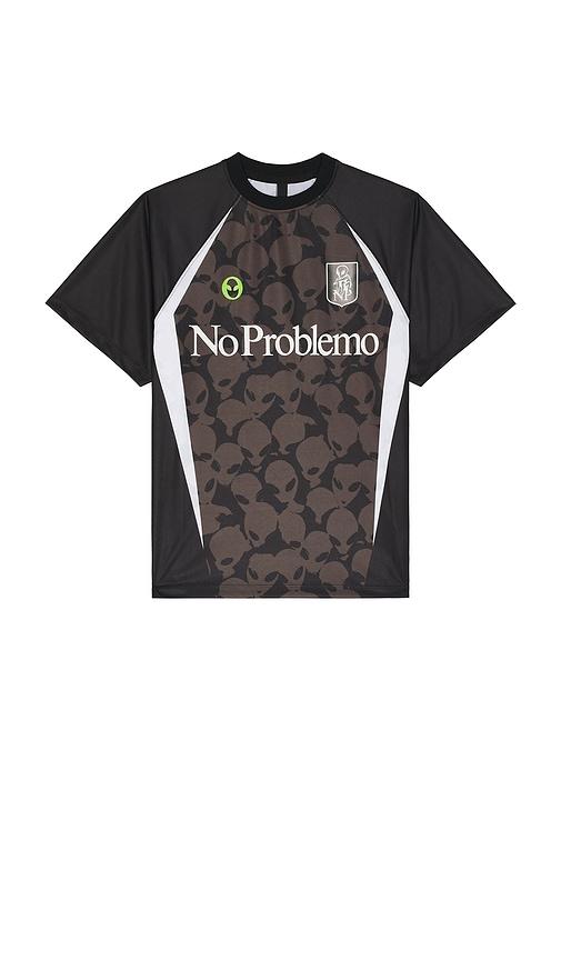No Problemo Area 51 Football Shirt in Black by NO PROBLEMO