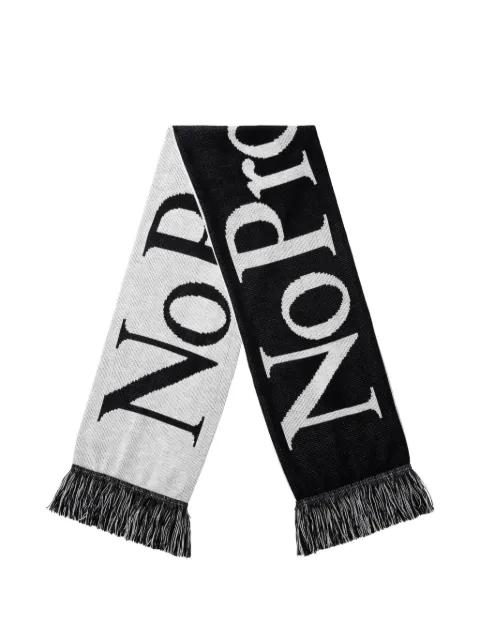 No Problemo logo fringed scarf by NO PROBLEMO