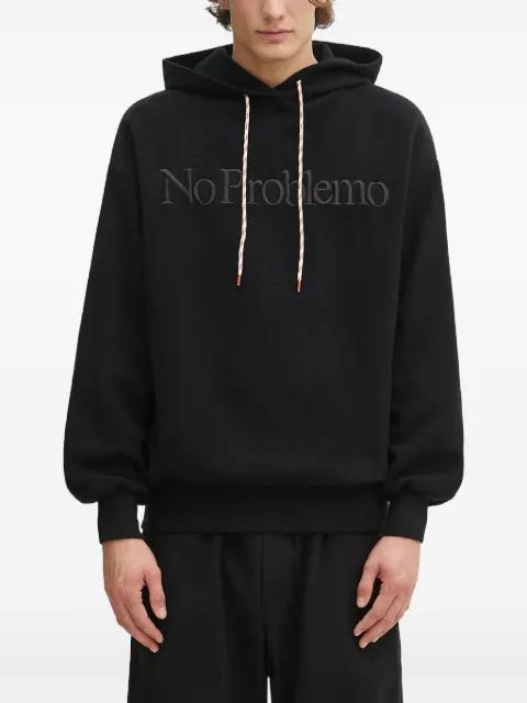 logo-embroidered hoodie by NO PROBLEMO