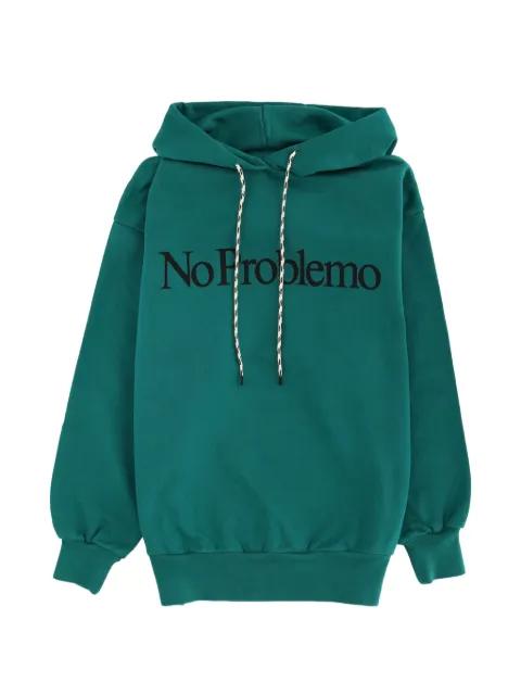 logo-print hoodie by NO PROBLEMO