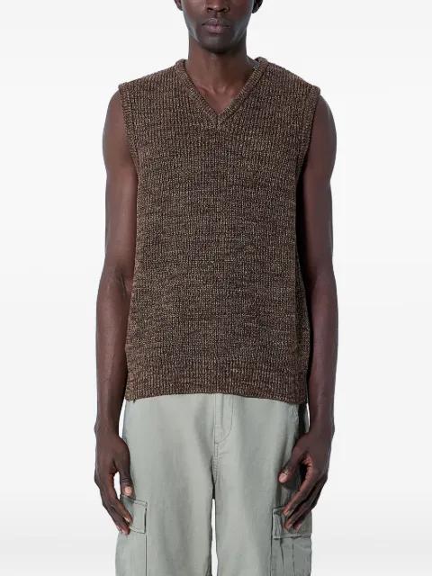 V-neck knitted vest by NOAH NY