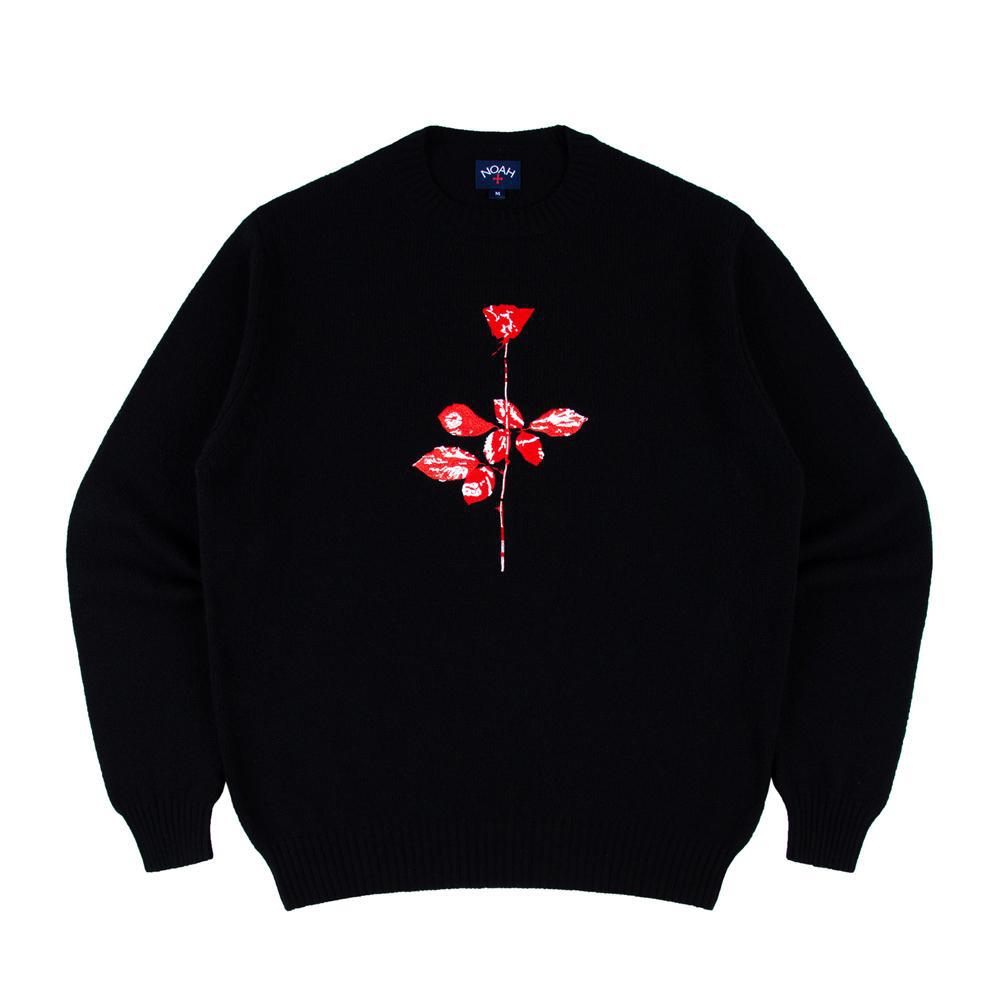 Noah x Depeche Mode Violator Rose Shetland Sweater (Black) by NOAH