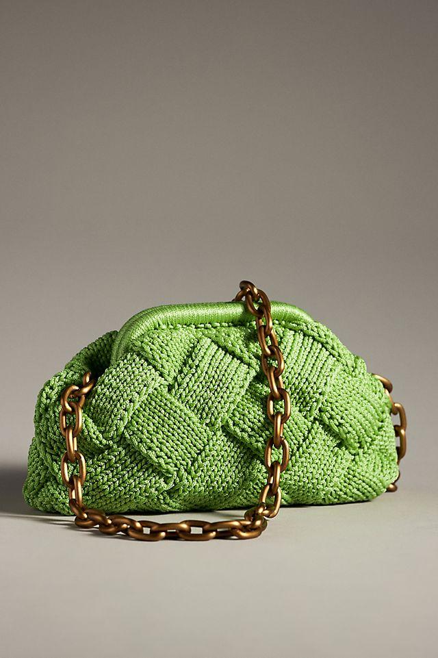 Noam Hazan Jade Woven Clutch by NOAM HAZAN