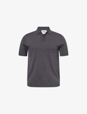 Drayo Open-Neck Knitted Polo Top by NOBL