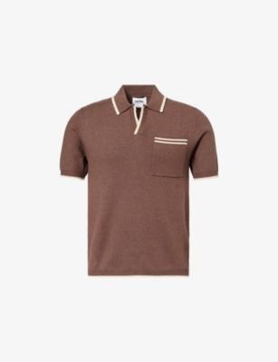 Emerson Open-Collar Knitted Polo Top by NOBL