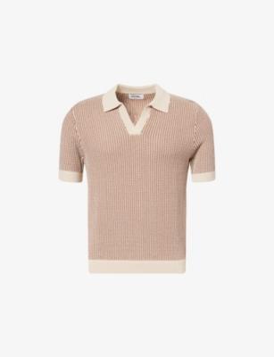 Orian Striped Open Polo Top by NOBL