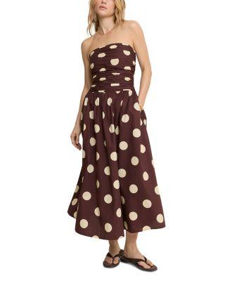 Polka Dot Bandeau Felicity Midi Dress by NOBODY'S CHILD