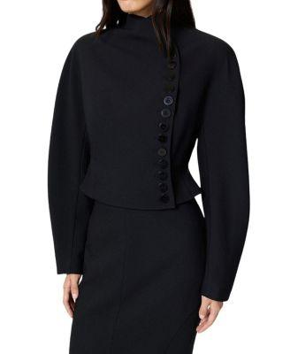 Asymmetric Buttoned Tailored Jacket by NOCTURNE