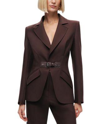 Belted Tailored Blazer by NOCTURNE