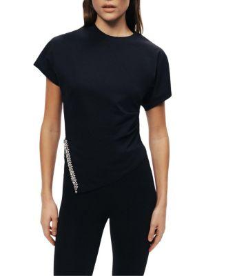 Embellished Asymmetric T-Shirt by NOCTURNE