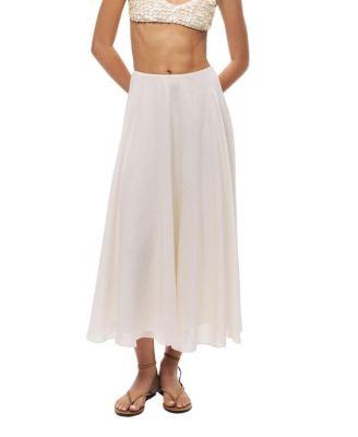 Flowy High-Waisted Midi Skirt by NOCTURNE