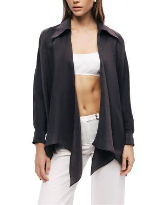 Front-Tie Longline Shirt by NOCTURNE