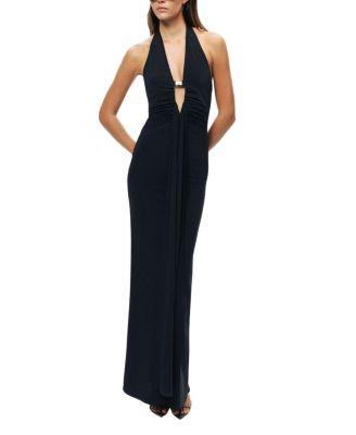 Halter Neck Cut-Out Maxi Dress by NOCTURNE
