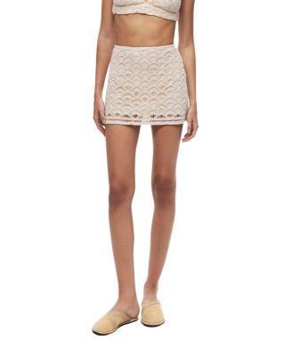 High-Waisted Lace Mini Skirt by NOCTURNE
