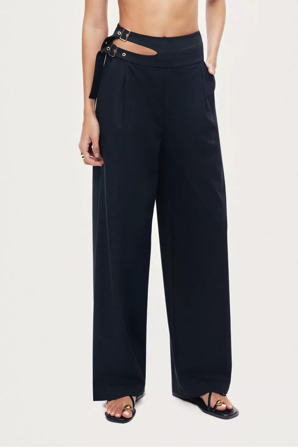 Nocturne Cut Out Waist Wide Leg Pant by NOCTURNE