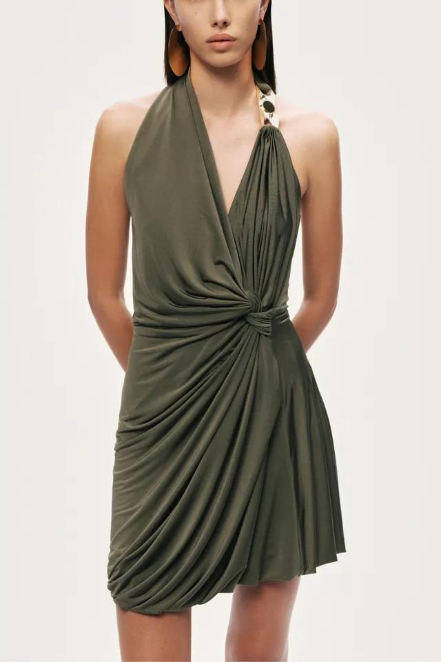 Nocturne Draped Halter Mini Dress by NOCTURNE