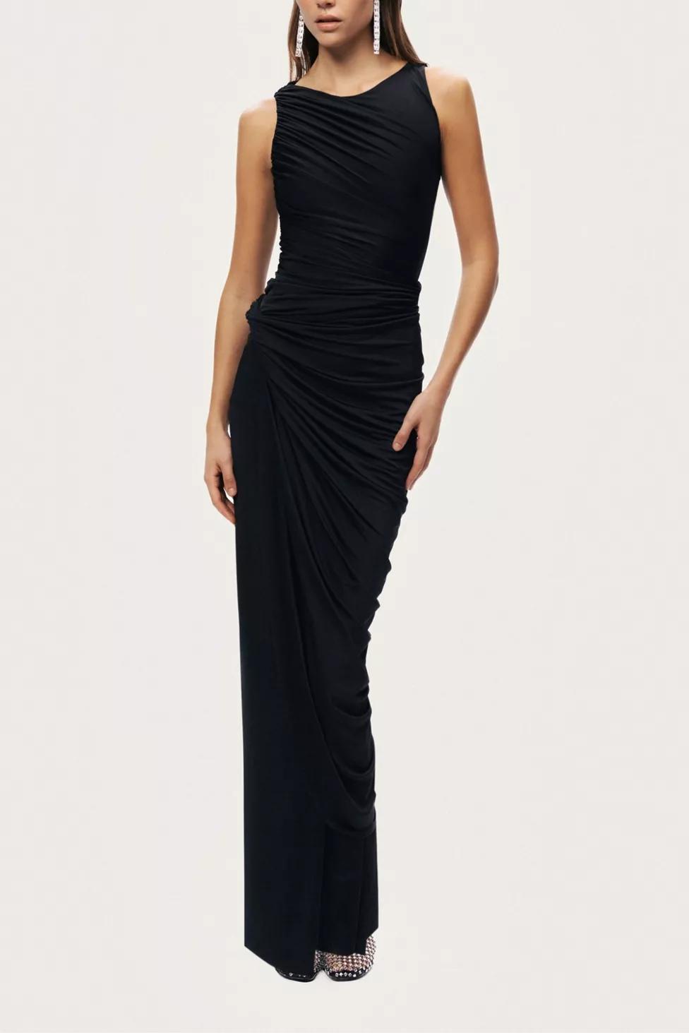 Nocturne Draped Sleeveless Maxi Dress by NOCTURNE