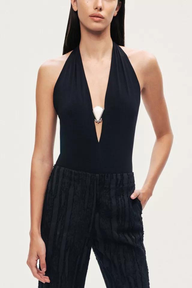 Nocturne Halter Deep V Blouse by NOCTURNE