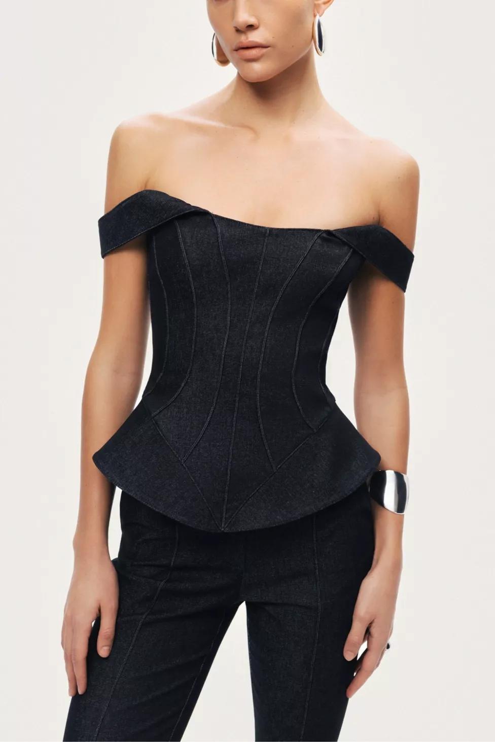 Nocturne Off-Shoulder Sculpted Bustier by NOCTURNE