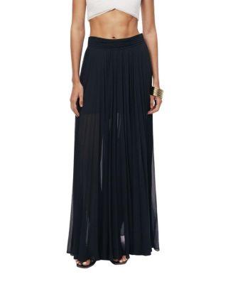 Pleated Chiffon Wide-Leg Pants by NOCTURNE