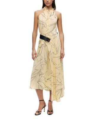 Printed Halter Midi Dress by NOCTURNE