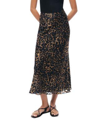 Printed Leopard Midi Skirt by NOCTURNE