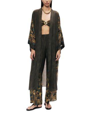 Printed Long Kimono by NOCTURNE
