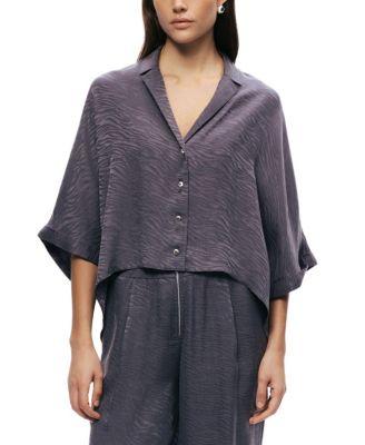 Relaxed Short-Sleeve Textured Shirt by NOCTURNE
