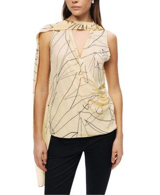 Shawl Detail Blouse by NOCTURNE