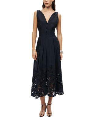 Sleeveless Embroidered Midi Dress by NOCTURNE