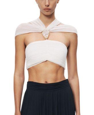 Strapless Draped Bustier Top by NOCTURNE