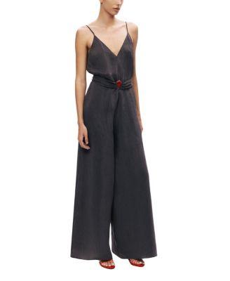 V-Neck Spaghetti Strap Jumpsuit by NOCTURNE
