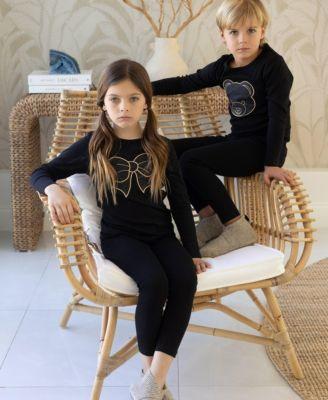 Little/Big Girls Puffy Bow Loungewear Set by NOGGIWEAR