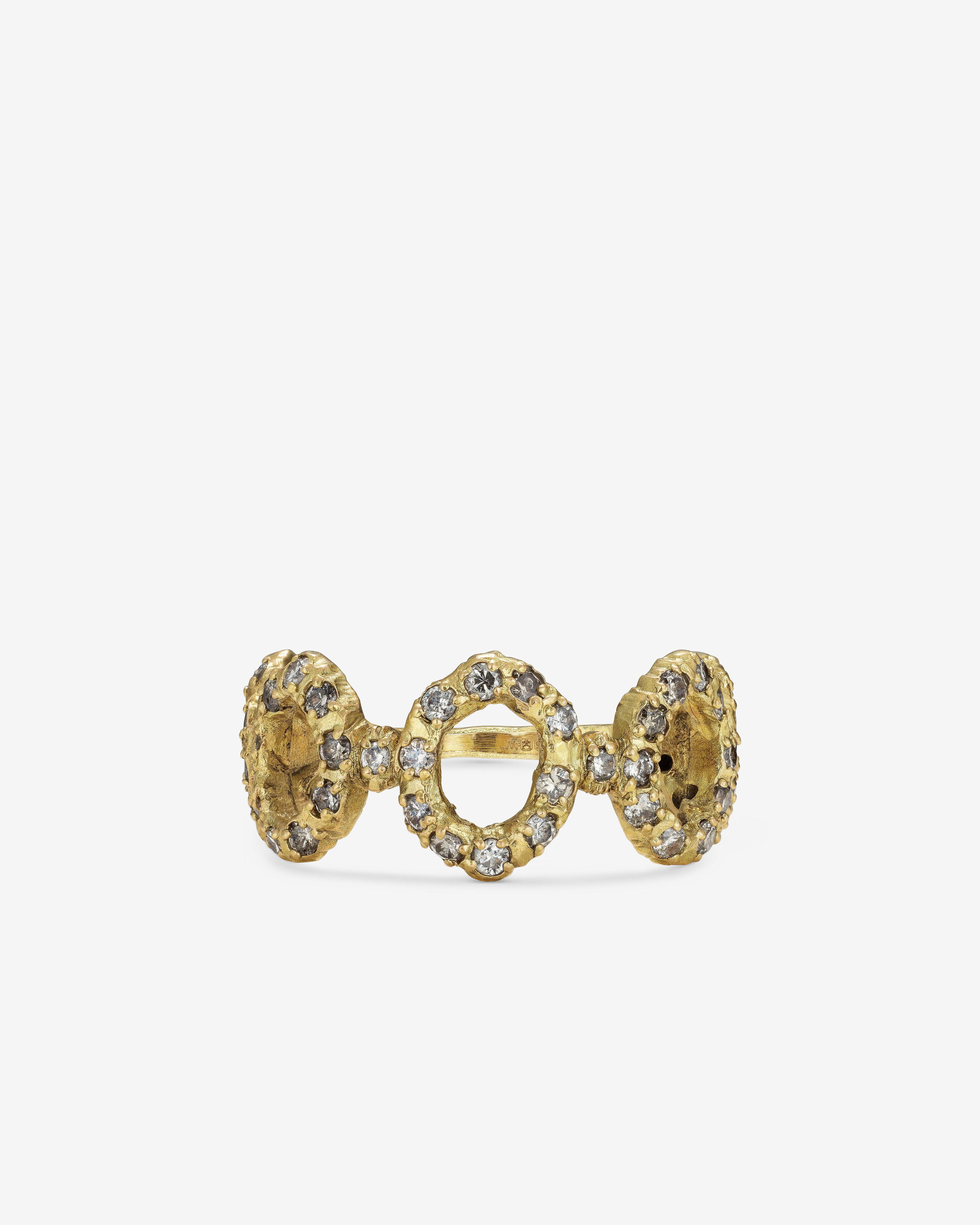 Noguchi Bijoux  - Brown Diamond Cut Out Ring -  (Yellow Gold) by NOGUCHI BIJOUX