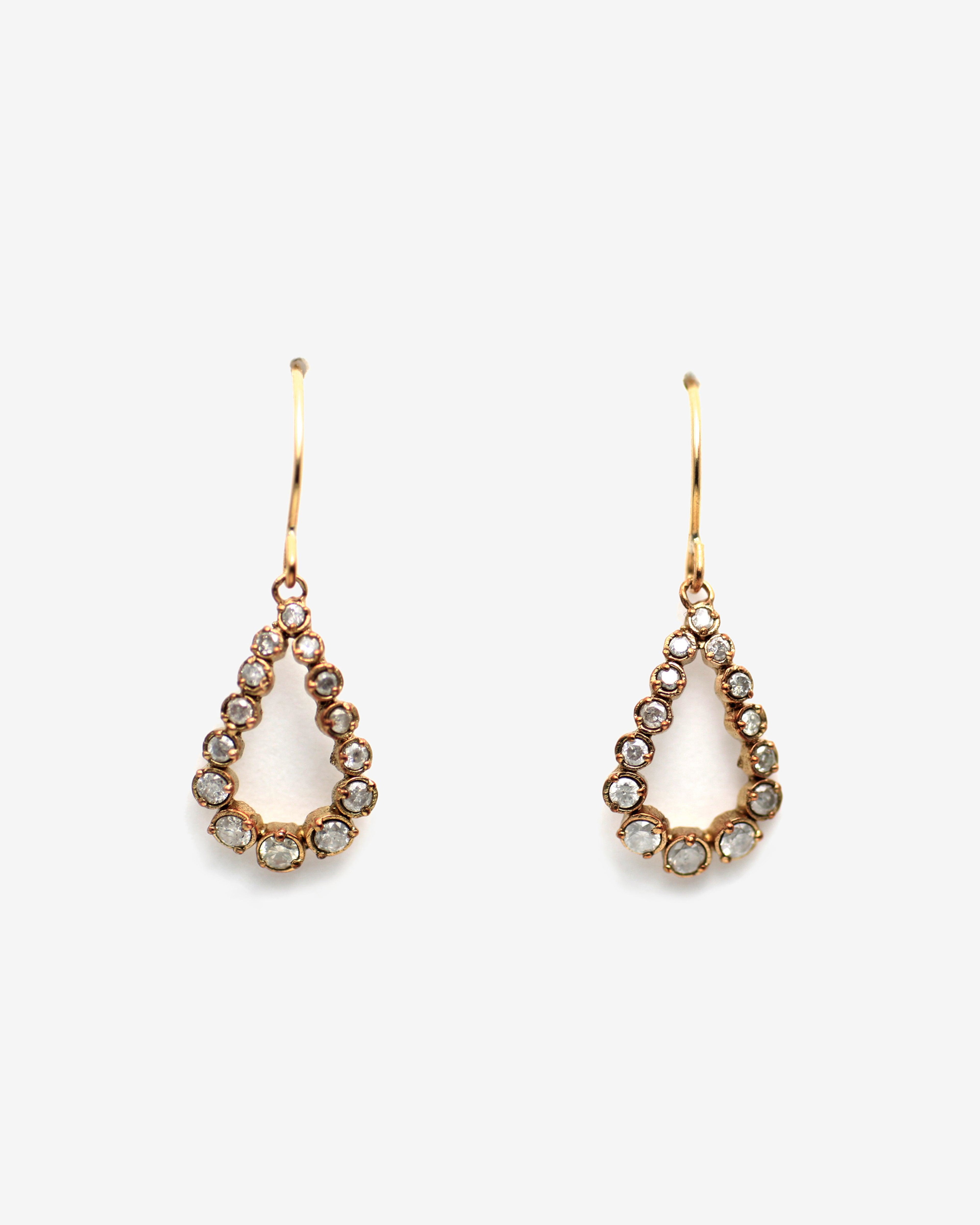 Noguchi Bijoux - Diamond Earrings - (Yellow Gold) by NOGUCHI BIJOUX