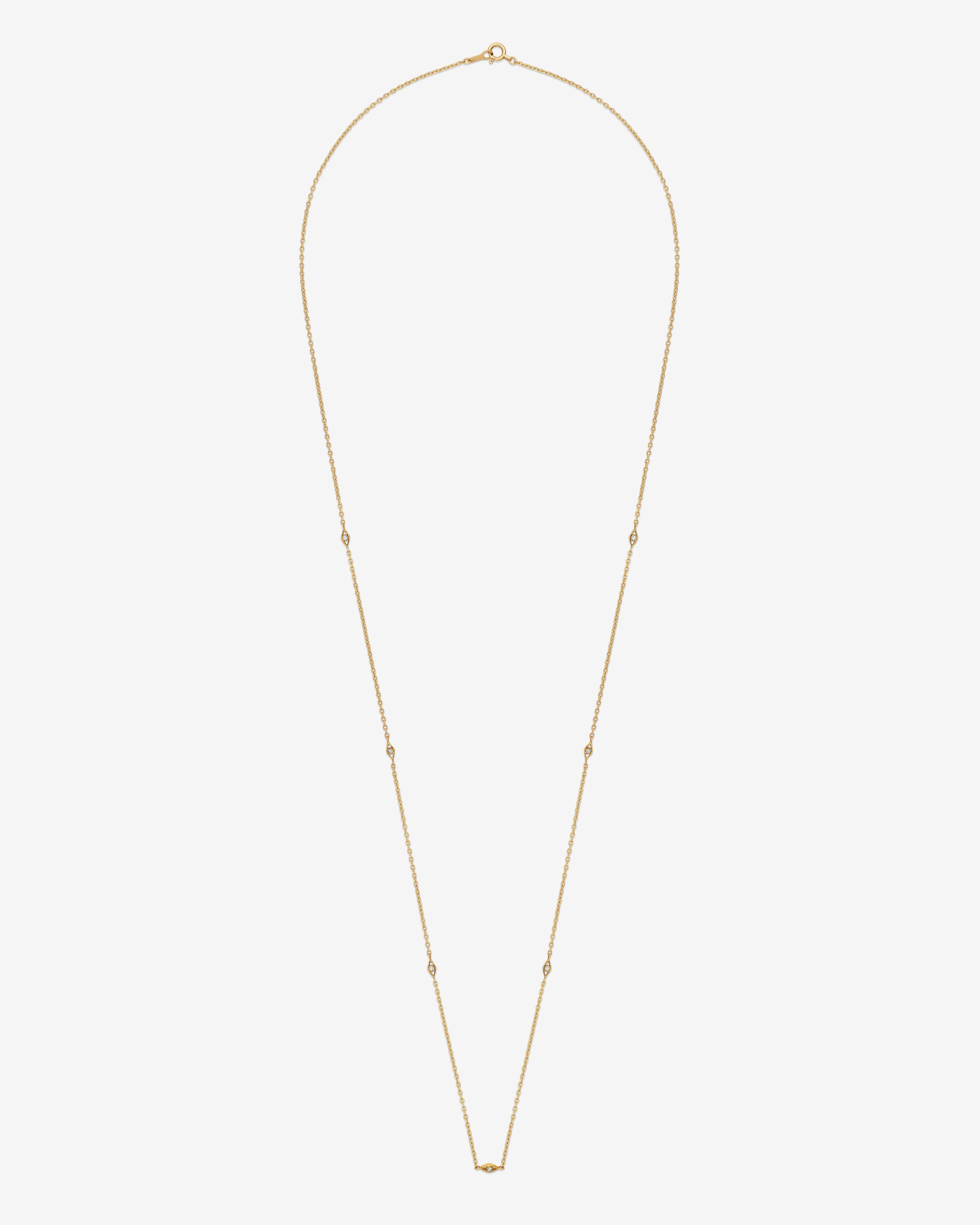 Noguchi Bijoux  - Long Diamond Necklace -  (Yellow Gold) by NOGUCHI BIJOUX