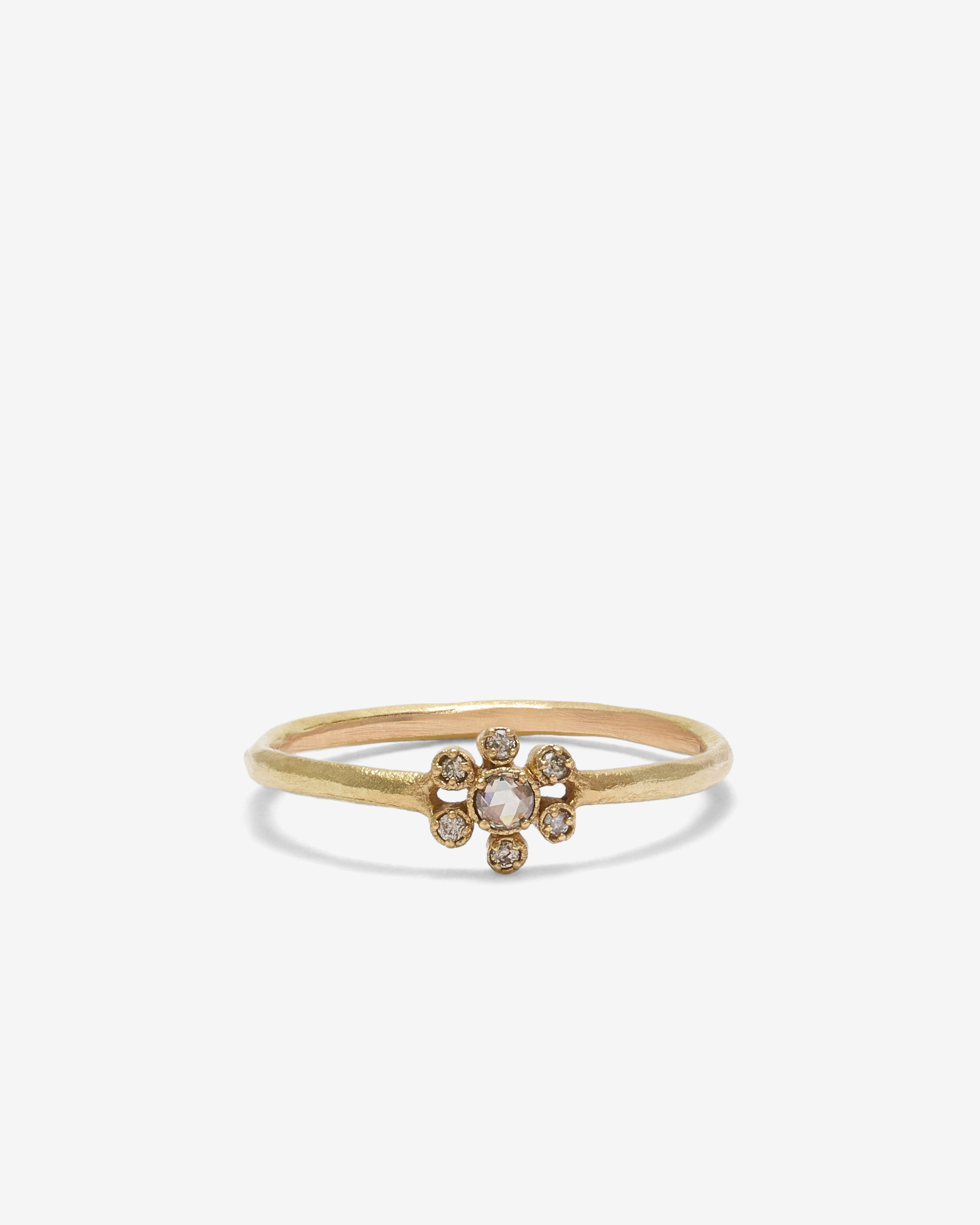 Noguchi Bijoux - Women's 7 Brown Diamond Ring - (Yellow Gold) by NOGUCHI BIJOUX