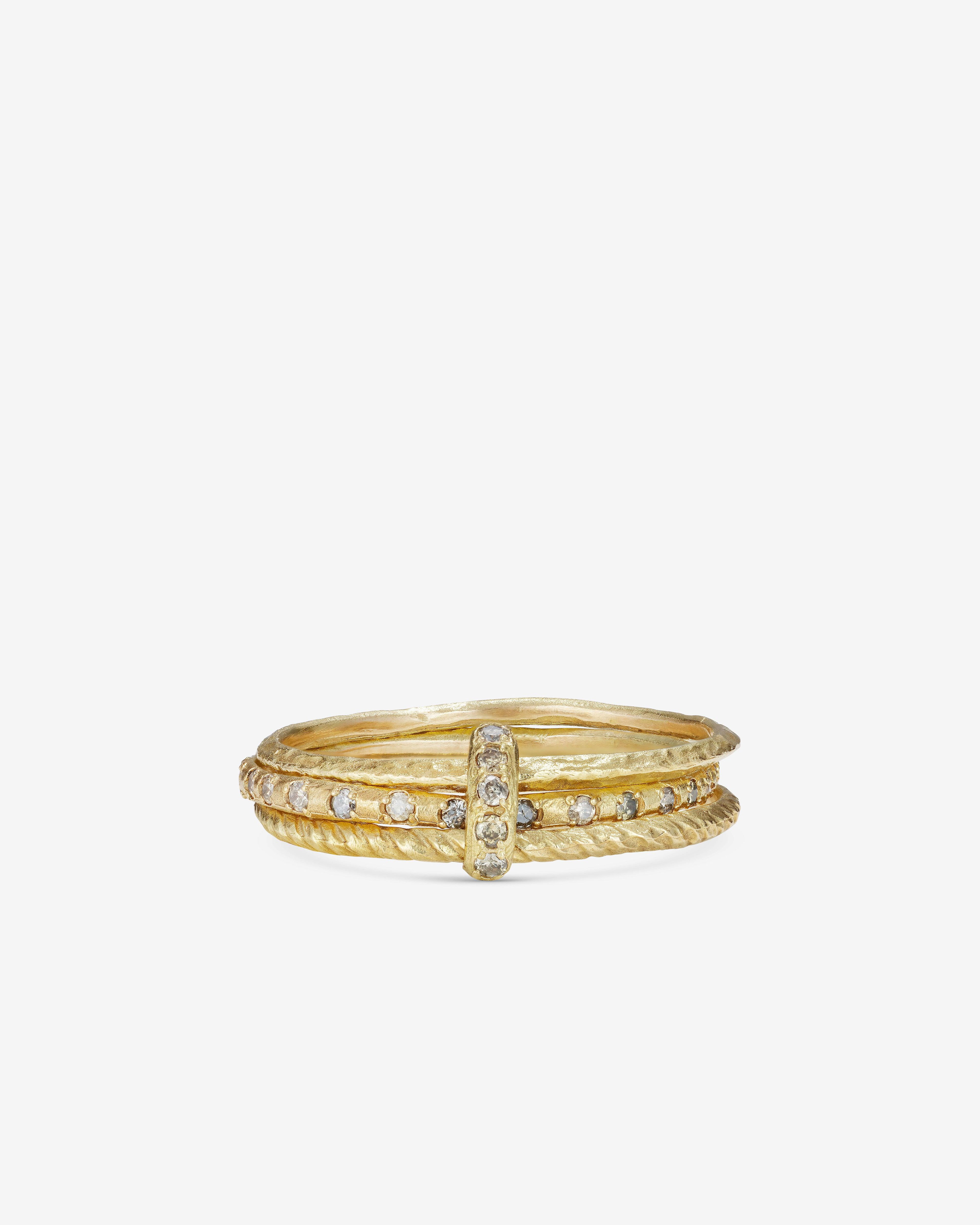 Noguchi Bijoux - Women's Rings with Brown Diamonds - (Yellow Gold) by NOGUCHI BIJOUX