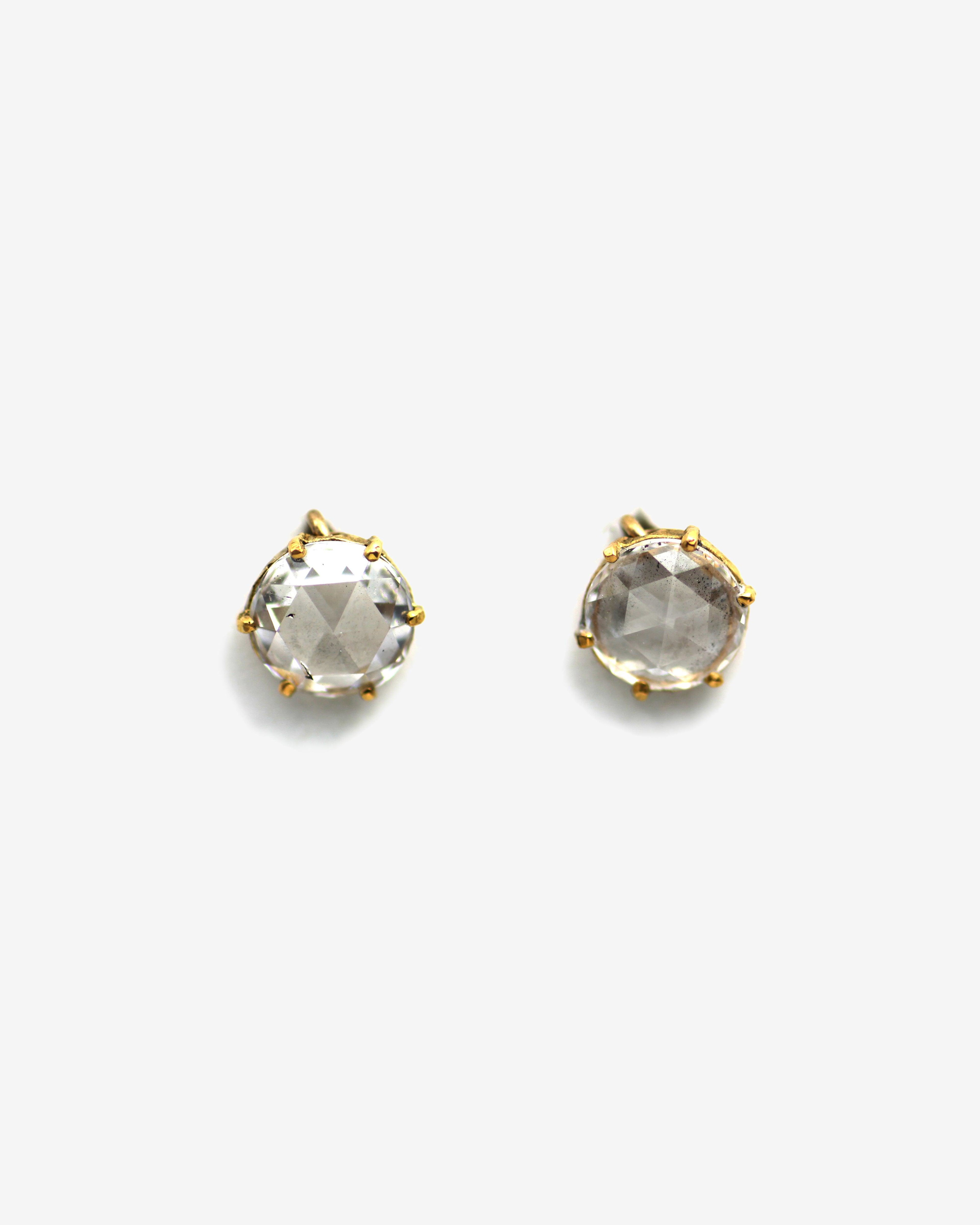 Noguchi Bijoux - Women's Rose Cut Diamond Earrings - (Yellow Gold) by NOGUCHI BIJOUX