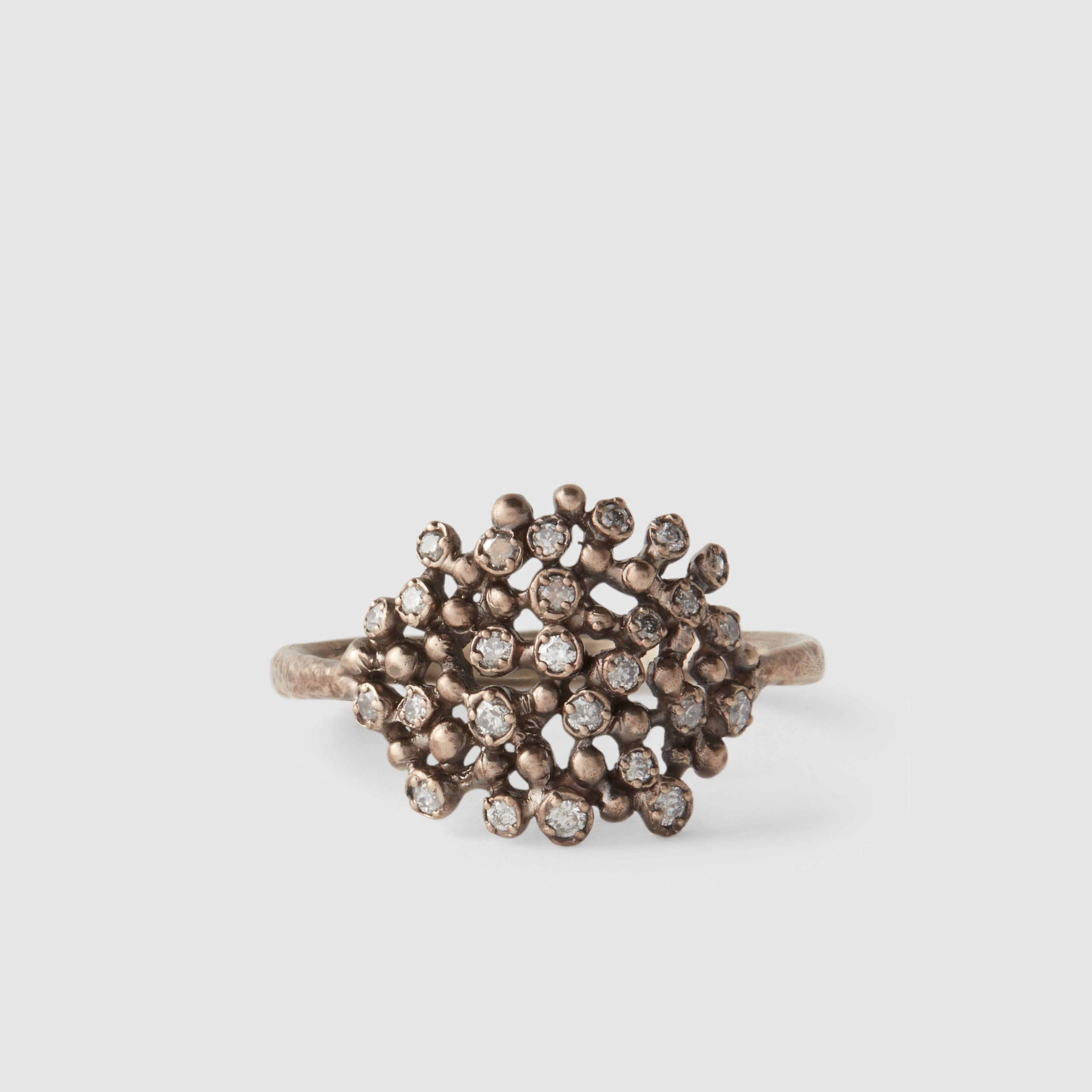 NOGUCHI BIJOUX - Women Large Cluster Ring - (White Gold) by NOGUCHI
