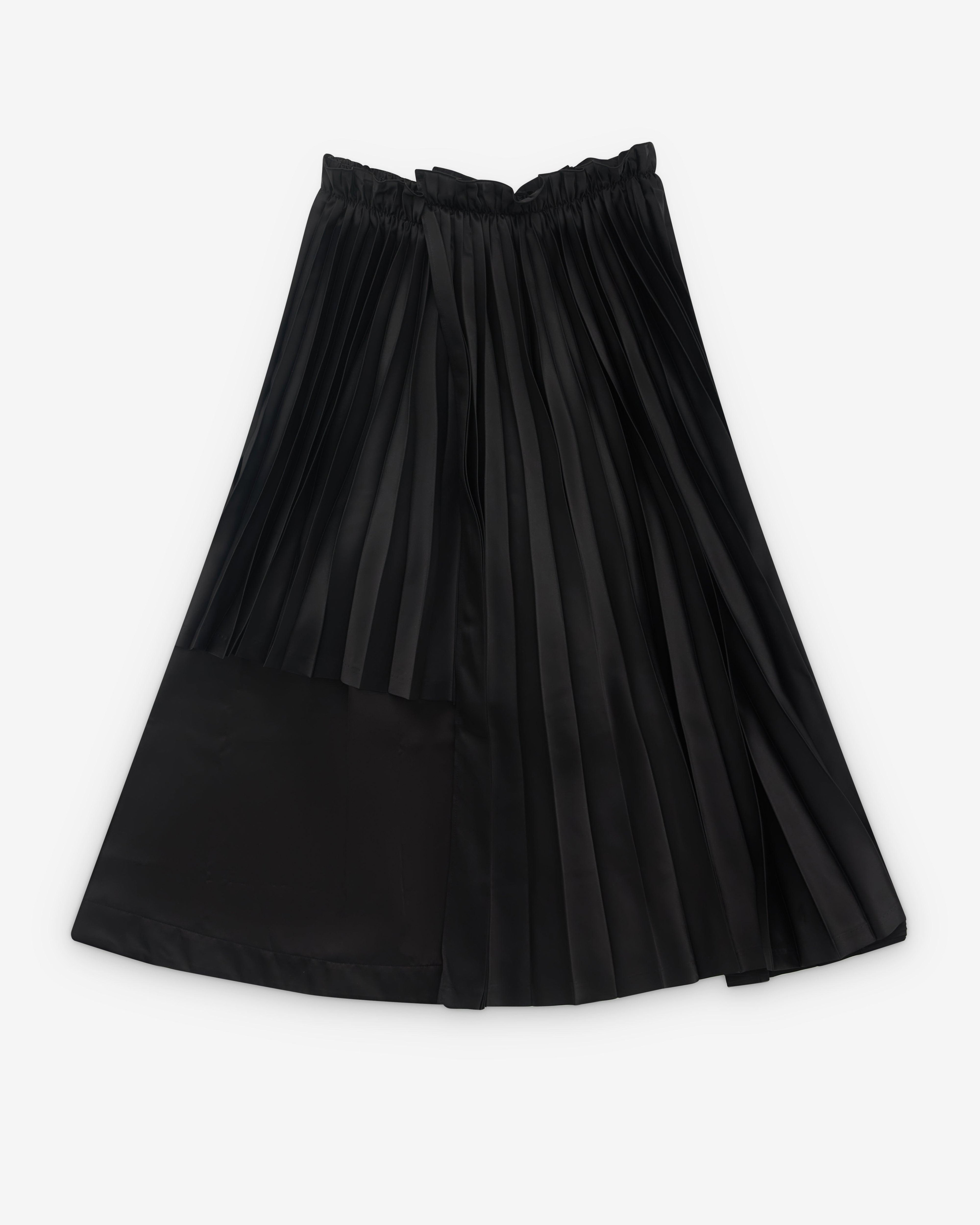 Noir Kei Ninomiya - Women’s Asymmetric Pleated Skirt - (Black) by NOIR KEI NINOMIYA